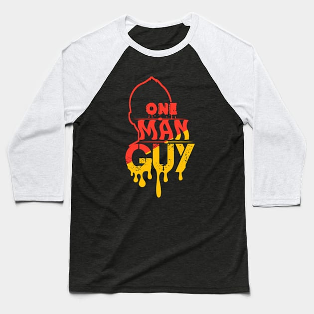 One man guy Baseball T-Shirt by Ashmastyle